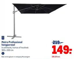 Makro Metro Professional hangparasol aanbieding