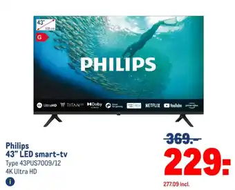 Makro Philips 43" LED smart-tv aanbieding