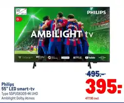 Makro Philips 55" LED smart-tv aanbieding