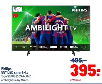 Makro Philips 55" LED smart-tv aanbieding