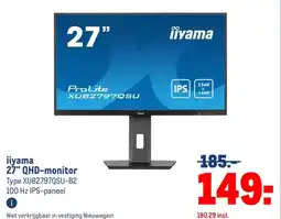 Makro iiyama 27" QHD monitor aanbieding