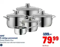 Makro WMF 5-delige pannenset aanbieding