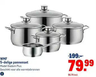 Makro WMF 5-delige pannenset aanbieding