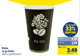 Makro Rioba to go beker aanbieding