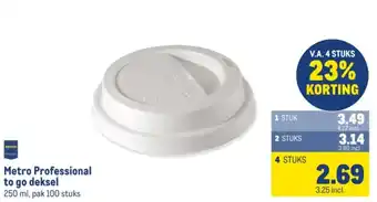 Makro Metro Professional to go deksel aanbieding