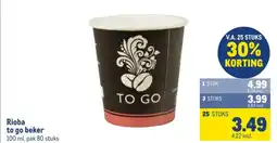 Makro Rioba to go beker aanbieding