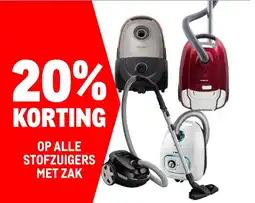 Makro Op alle stofzuigers met zak aanbieding