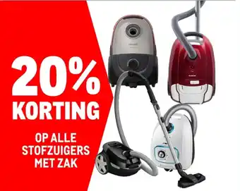Makro Op alle stofzuigers met zak aanbieding