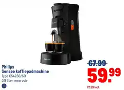 Makro Philips Senseo koffiepadmachine aanbieding