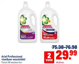 Makro Ariel Professional vloeibaar wasmiddel aanbieding