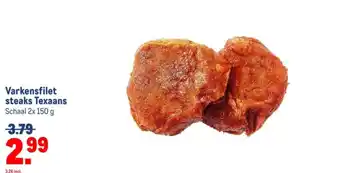 Makro Varkensfilet steaks Texaans aanbieding