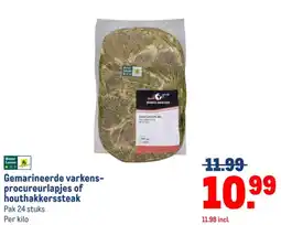 Makro Gemarineerde varkens procureurlapjes of houthakkerssteak aanbieding