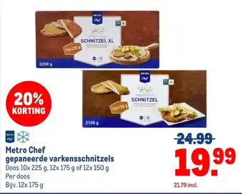 Makro Metro Chef gepaneerde varkensschnitzels aanbieding