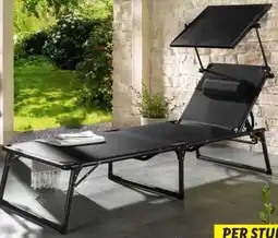 Lidl Aluminium ligstoel met zonnedak aanbieding