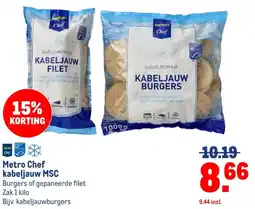 Makro Metro Chef kabeljauw MSC aanbieding