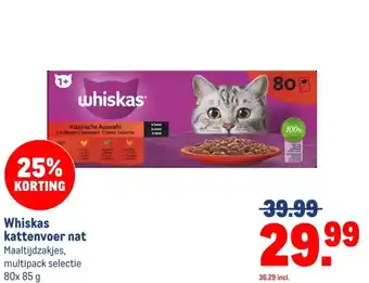 Makro Whiskas kattenvoer nat aanbieding