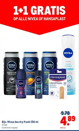 Makro Op alle nivea of hansaplast aanbieding