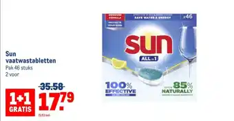 Makro Sun vaatwastabletten aanbieding