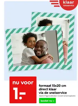 HEMA Formaat 15x20 cm direct klaar via de snelservice aanbieding