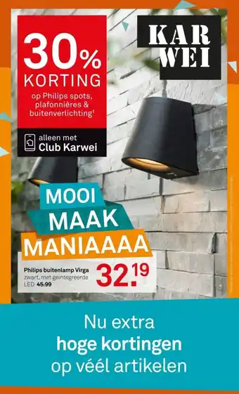 Karwei Philips buitenlamp Virga aanbieding