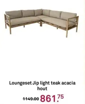 Karwei Loungeset Jip light teak acacia hout aanbieding