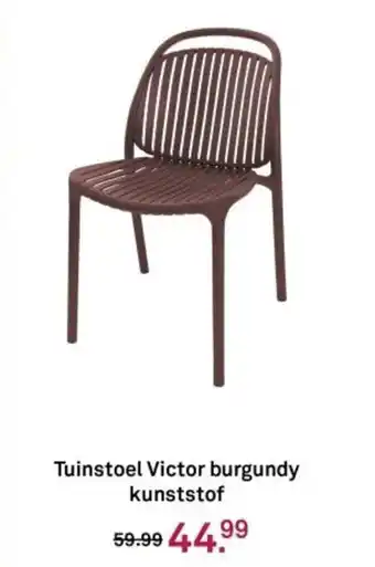 Karwei Tuinstoel Victor burgundy kunststof aanbieding