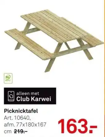 Karwei Picknicktafel aanbieding