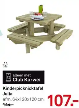 Karwei Kinderpicknicktafel Julia aanbieding