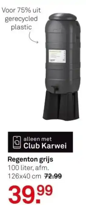 Karwei Regenton grijs aanbieding