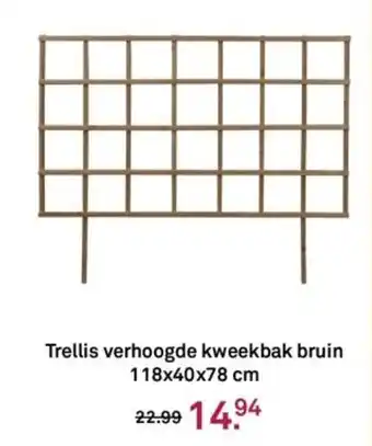 Karwei Trellis verhoogde kweekbak bruin aanbieding