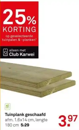 Karwei Tuinplank geschaafd aanbieding