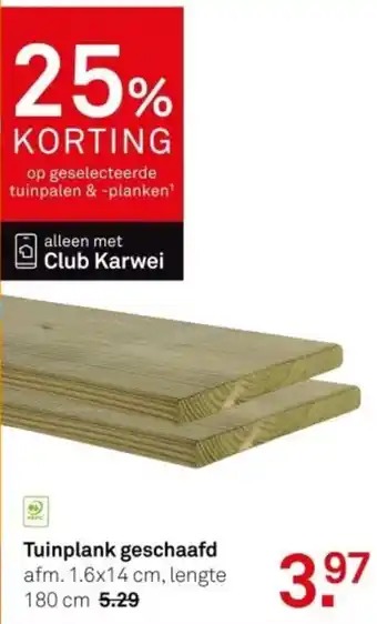 Karwei Tuinplank geschaafd aanbieding