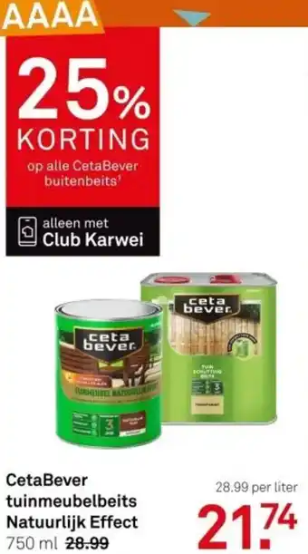 Karwei Ceta bever tuinmeubelbeits Natuurlijk Effect aanbieding
