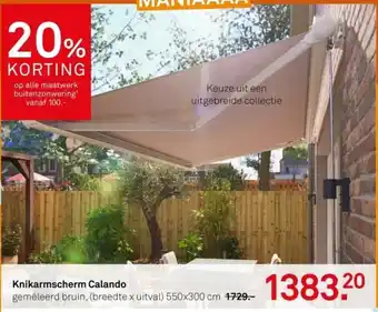 Karwei Knikarmscherm Calando gemêleerd bruin aanbieding