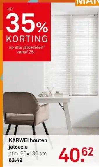 Karwei KARWEI houten jaloezie aanbieding