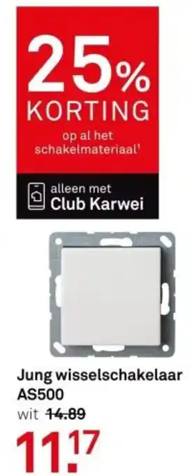 Karwei Jung wisselschakelaar AS500 aanbieding