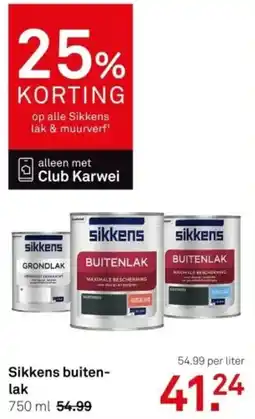 Karwei Sikkens buiten lak aanbieding
