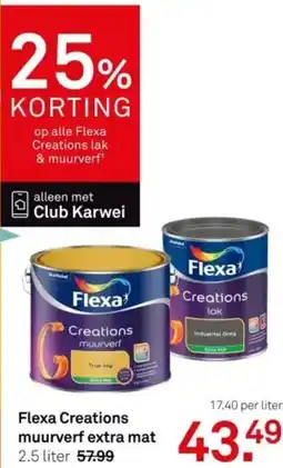 Karwei Flexa Creations muurverf extra mat aanbieding