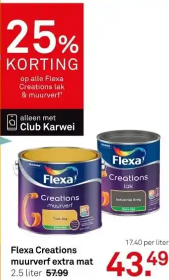 Karwei Flexa Creations muurverf extra mat aanbieding
