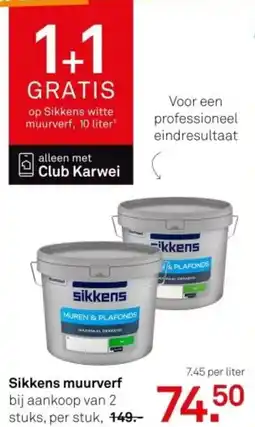 Karwei Sikkens muurverf aanbieding