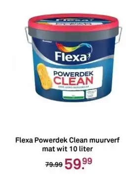 Karwei Flexa Powerdek Clean muurverf mat wit aanbieding