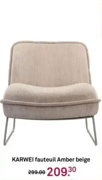 Karwei KARWEI fauteuil Amber beige aanbieding