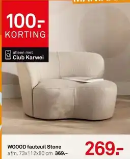 Karwei Woood fauteuil stone aanbieding