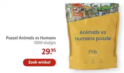 Bruna Puzzel Animals vs Humans aanbieding