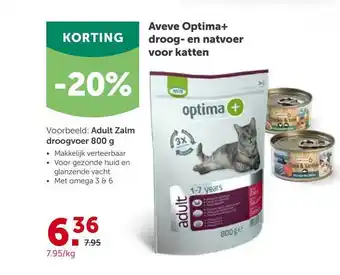 Aveve Aveve Optima+ Droog- En Natvoer Voor Katten 800g aanbieding