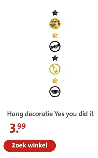 Bruna Hang decoratie Yes you did it aanbieding