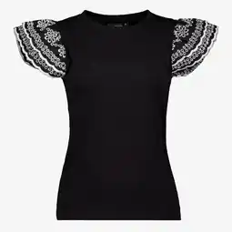 Scapino TwoDay Dames top met vlindermouwen zwart aanbieding
