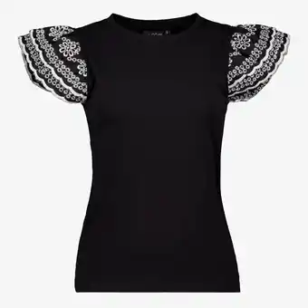 Scapino TwoDay Dames top met vlindermouwen zwart aanbieding