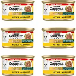 Albert Heijn Gourmet Gold malse lekkernijen met kip 6-pack aanbieding