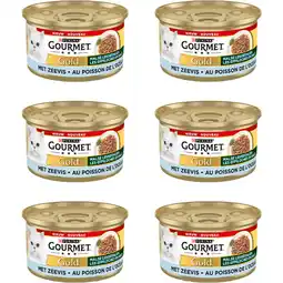 Albert Heijn Gourmet Gold malse lekkernijen met zeevis 6-pack aanbieding